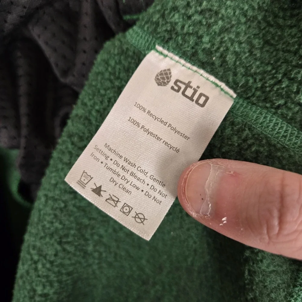 Stio Wilcox Jacket Mens Medium Green Hiking Gorpcore‎ Sweater Full Zip 20049